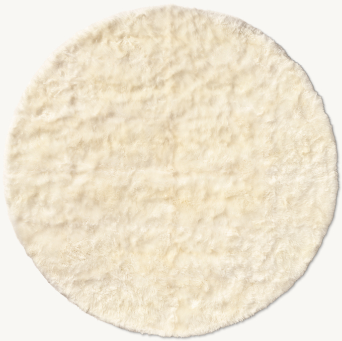 Ultra-Luxe New Zealand Sheepskin Rug - Round