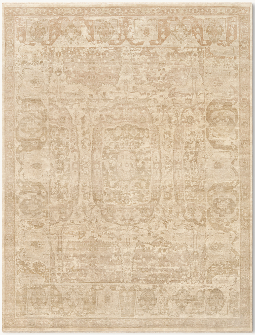 Overhead view of Fara Silk Rug 