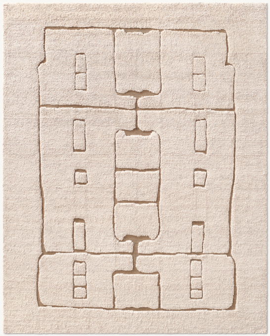 Overhead view of Singh Wool Rug - Made-To-Order - Round 