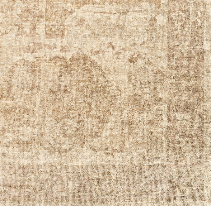 Overhead view of Fara Silk Rug Swatch 