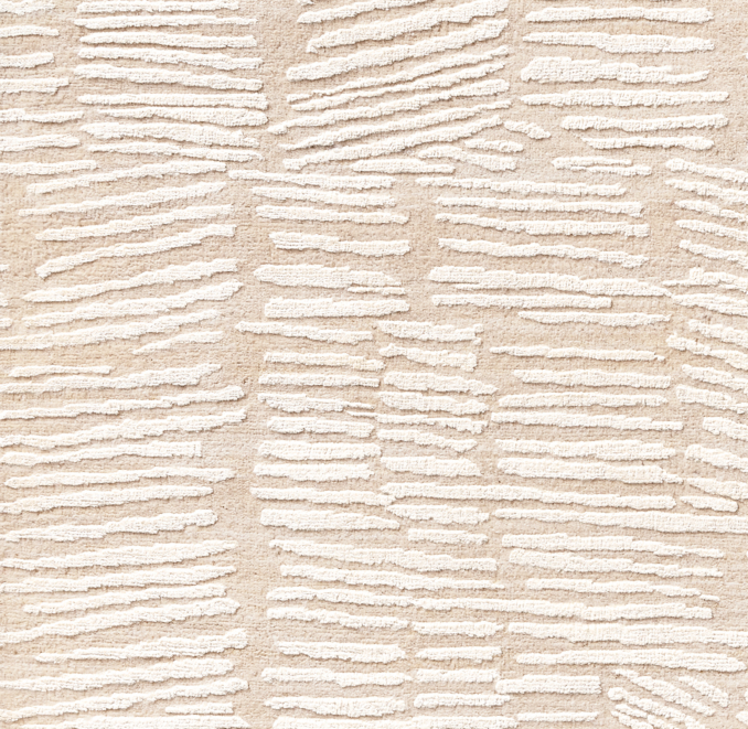 Overhead view of Arjun Wool & Silk Rug Swatch 