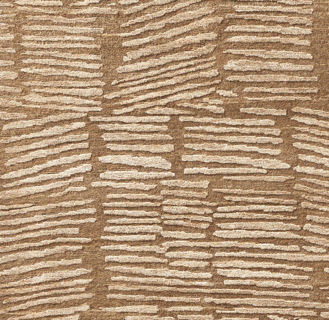 Overhead view of Arjun Wool & Silk Rug Swatch 