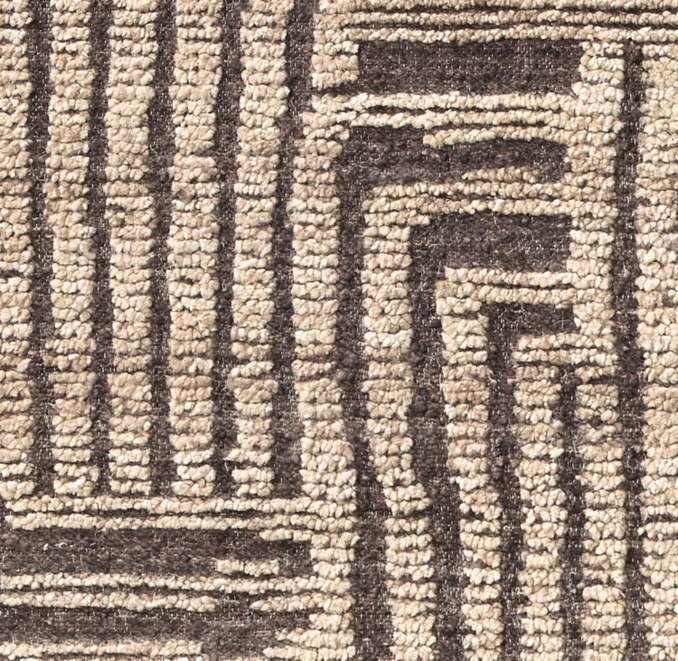 Overhead view of Mallavi Wool Rug Swatch 