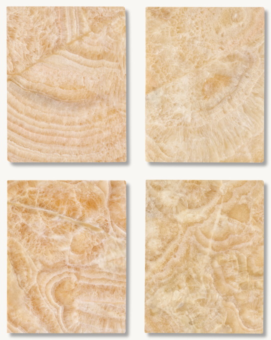 Shown in Honey Onyx. Onyx tabletops will have distinctive veins, markings and color variations that are unique to each piece. No two are the same.