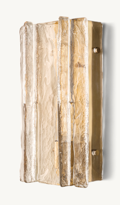 Lattice Clear Glass Sconce 15\"