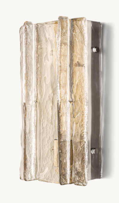 Lattice Clear Glass Sconce 15\"