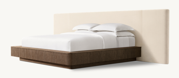 Mulholland Wide Extended Fabric Panel Bed