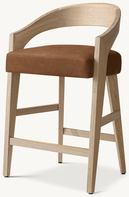 Chloé Leather Dining Bar & Counter Stool