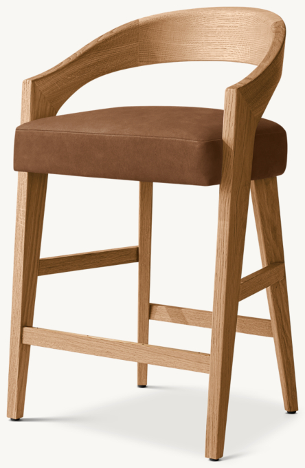 Chloé Leather Dining Bar & Counter Stool