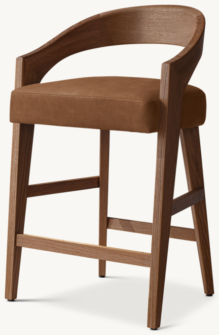 Chloé Leather Dining Bar & Counter Stool