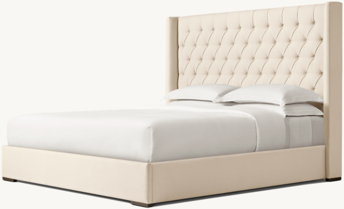 Lawson Fabric Diamond-Tufted Shelter Bed