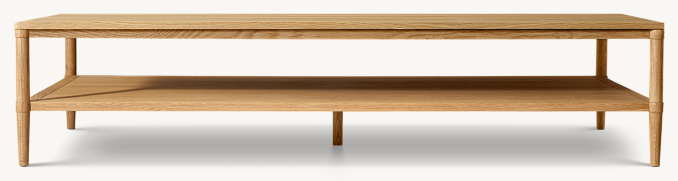 Front view of François Rectangular Coffee Table