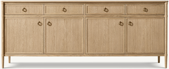 Front view of François 4-Door Sideboard With Drawers 