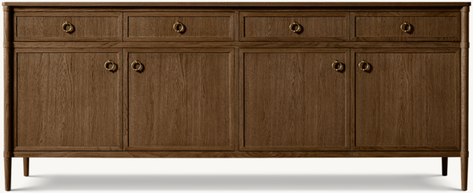 Front view of François 4-Door Sideboard With Drawers 