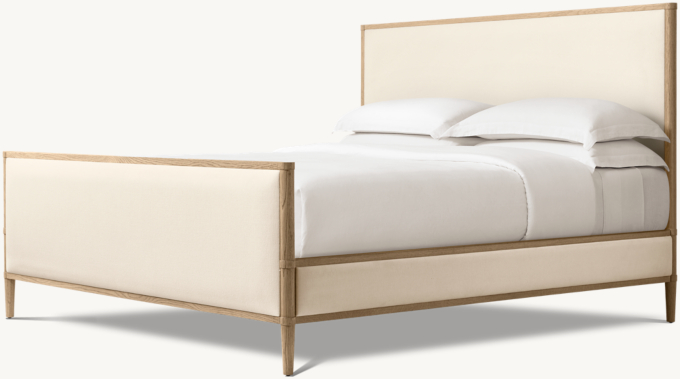 François Fabric Panel Bed with Footboard