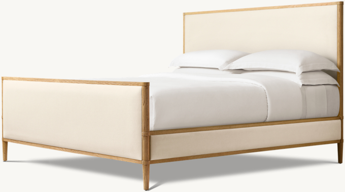 François Fabric Panel Bed with Footboard