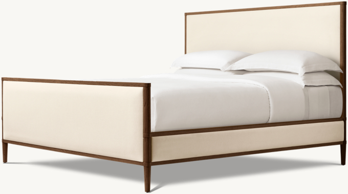 François Fabric Panel Bed with Footboard