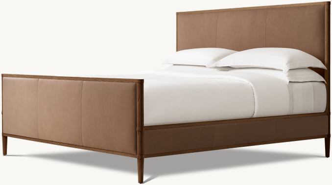 Shown in Italian Cavallino Truffle with Brown Oak finish.
