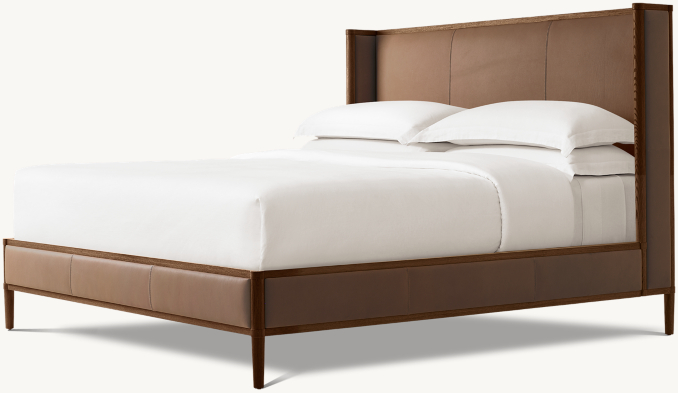 Shown in Italian Cavallino Truffle with Brown Oak finish.