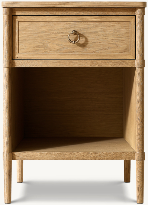 Front view of François Open Nightstand 