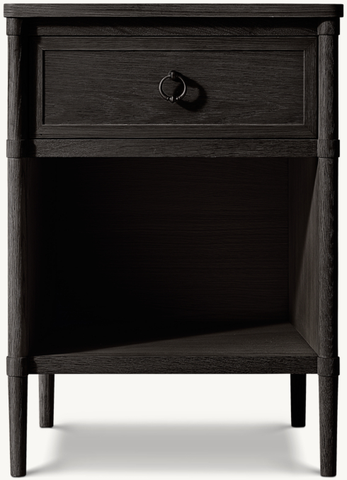 Front view of François Open Nightstand 