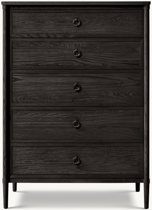 Front view of François 5-Drawer Narrow Dresser 