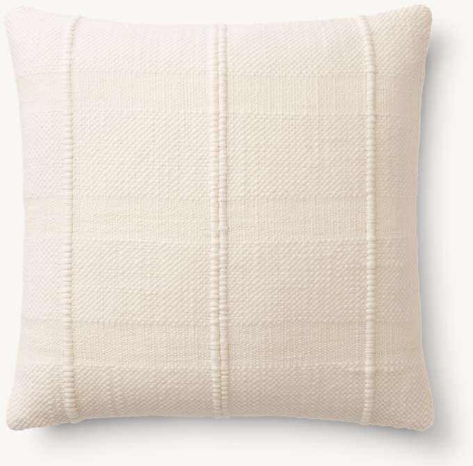 Loa Merino Wool Parallel Stripe Pillow - Square