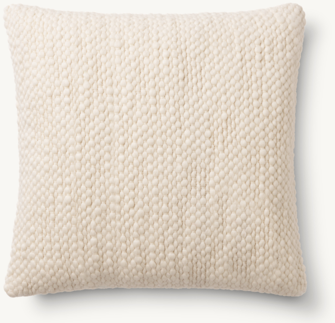 Loa Merino Wool Solid Pillow - Square