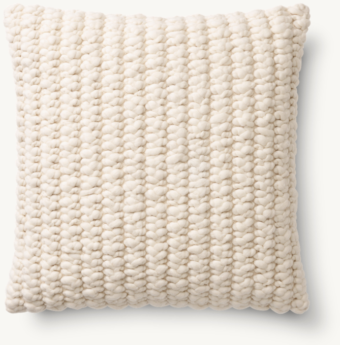 Loa Merino Wool Seed Stitch Pillow - Square