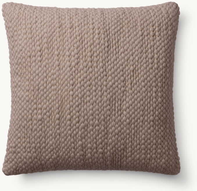 Overhead view of Loa Merino Wool Solid Pillow - Square 