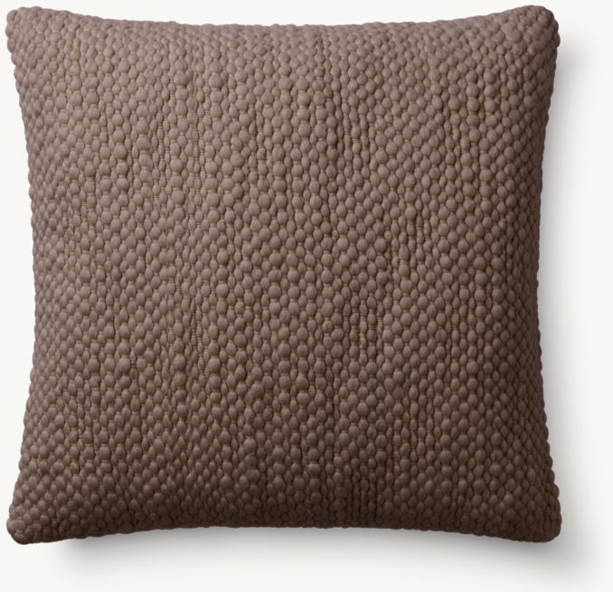 Overhead view of Loa Merino Wool Solid Pillow - Square 