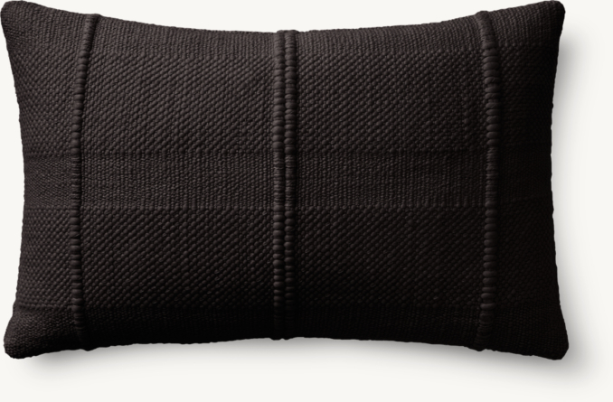 Overhead view of Loa Merino Wool Parallel Stripe Pillow - Lumbar 