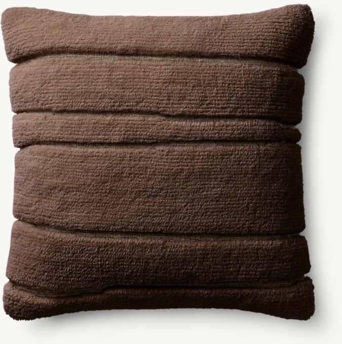Overhead view of Hakim Merino Wool Horizontal Stripe Pillow - Square 