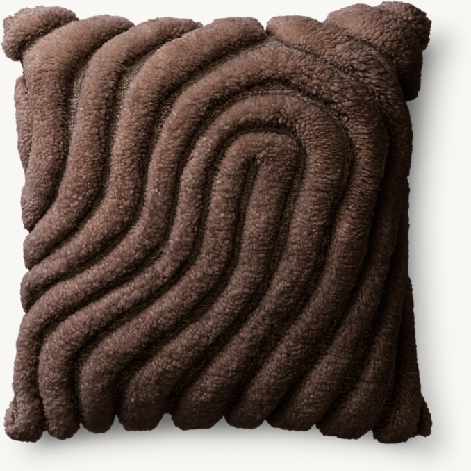 Overhead view of Hakim Merino Wool Hannan Pillow - Square 