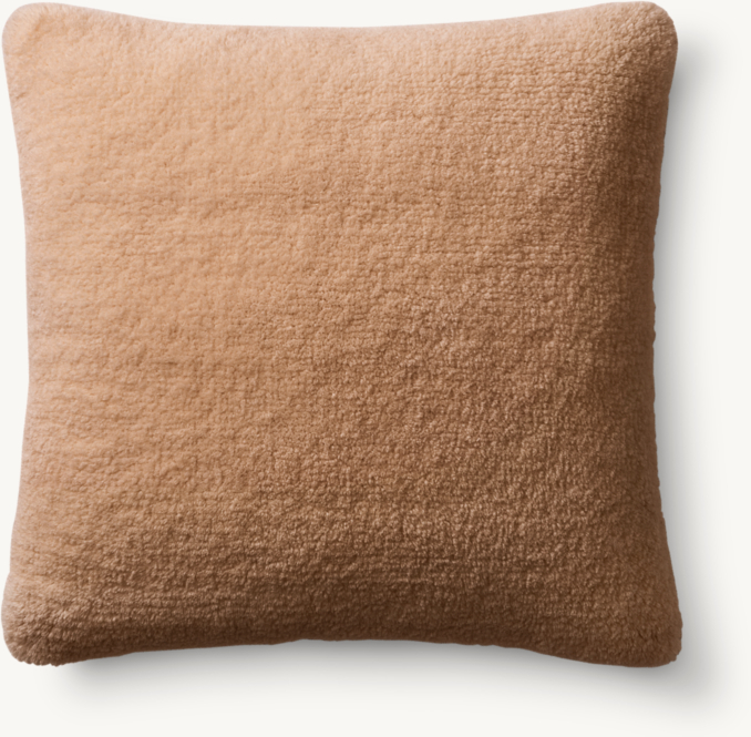 Overhead view of Hakim Merino Wool Solid Pillow - Square 
