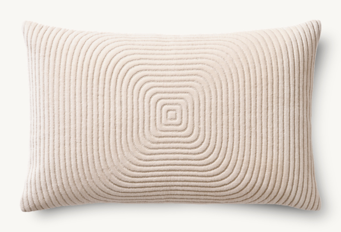 Overhead view of Geometric Velvet Maze Pillow - Lumbar 