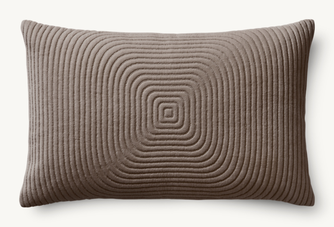 Overhead view of Geometric Velvet Maze Pillow - Lumbar 