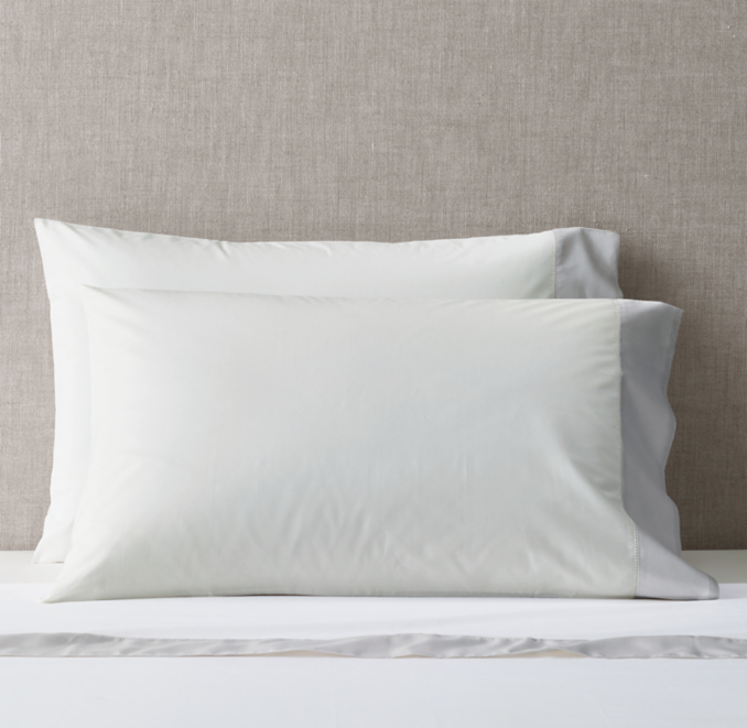 Front view of Italian Medici 464-Thread-Count Percale Pillowcases (Set Of 2) 