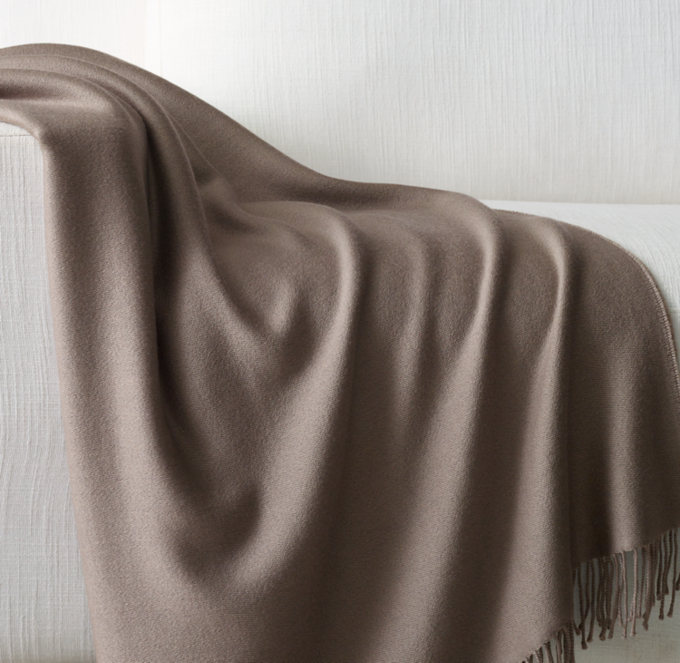 Italian Siena Lamb's Wool, Silk & Cashmere Throw