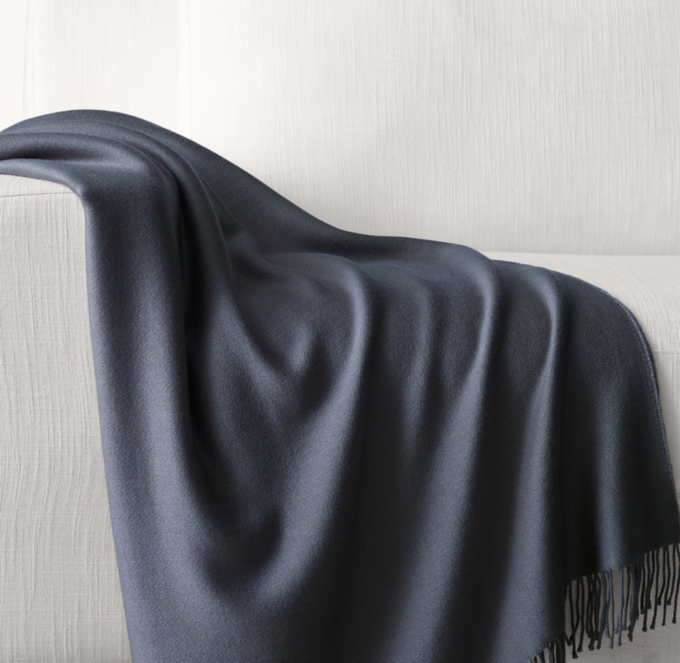 Italian Siena Lamb's Wool, Silk & Cashmere Throw