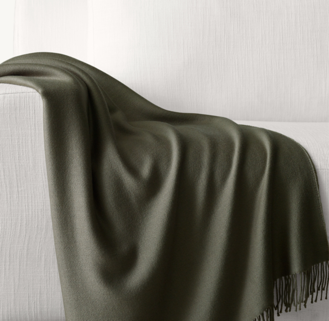 Italian Siena Lamb's Wool, Silk & Cashmere Throw