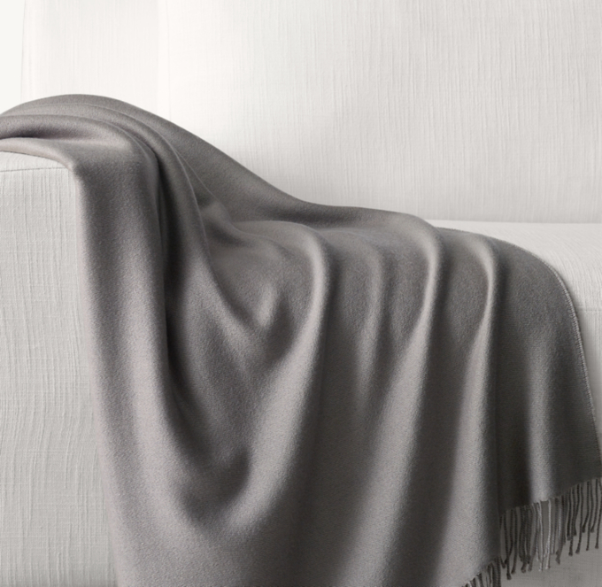 Italian Siena Lamb's Wool, Silk & Cashmere Throw
