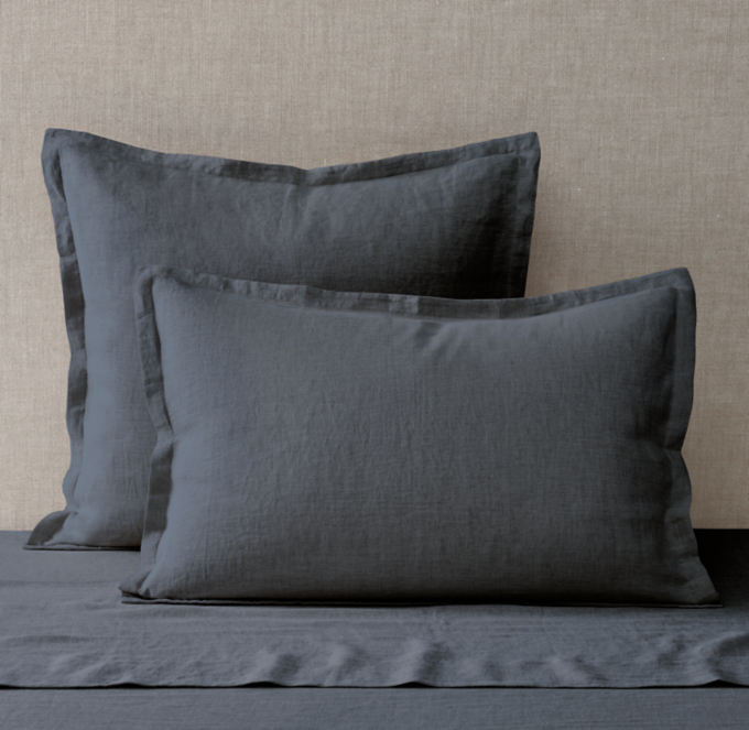 Italian Heritage Washed Linen Flange Sham