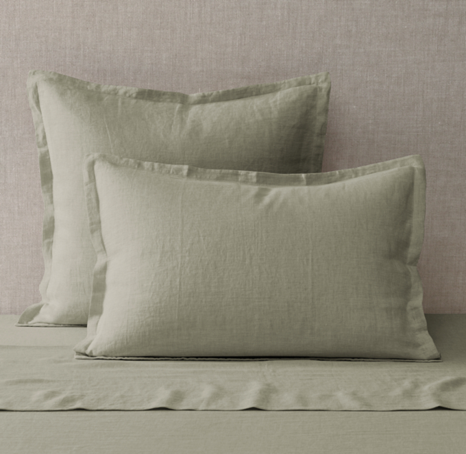 Italian Heritage Washed Linen Flange Sham