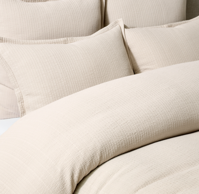 Front view of Organic Cotton Matelasse Duvet 