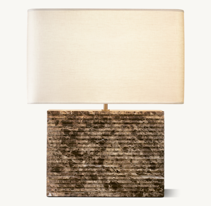 Tallado Emperador Wide Rectangular Table Lamp