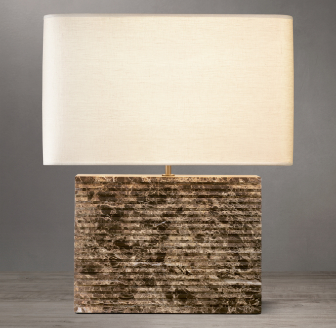 Tallado Emperador Wide Rectangular Table Lamp
