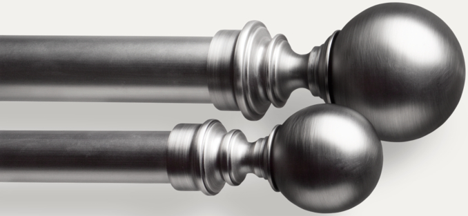 Estate Metal Ball Finials (Set Of 2) 