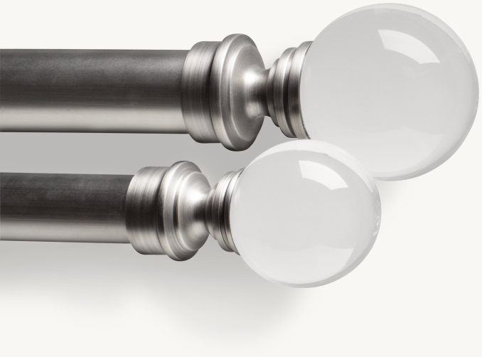 Estate Crystal Ball Finials (Set Of 2) 