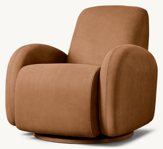 Raye Leather Swivel Recliner